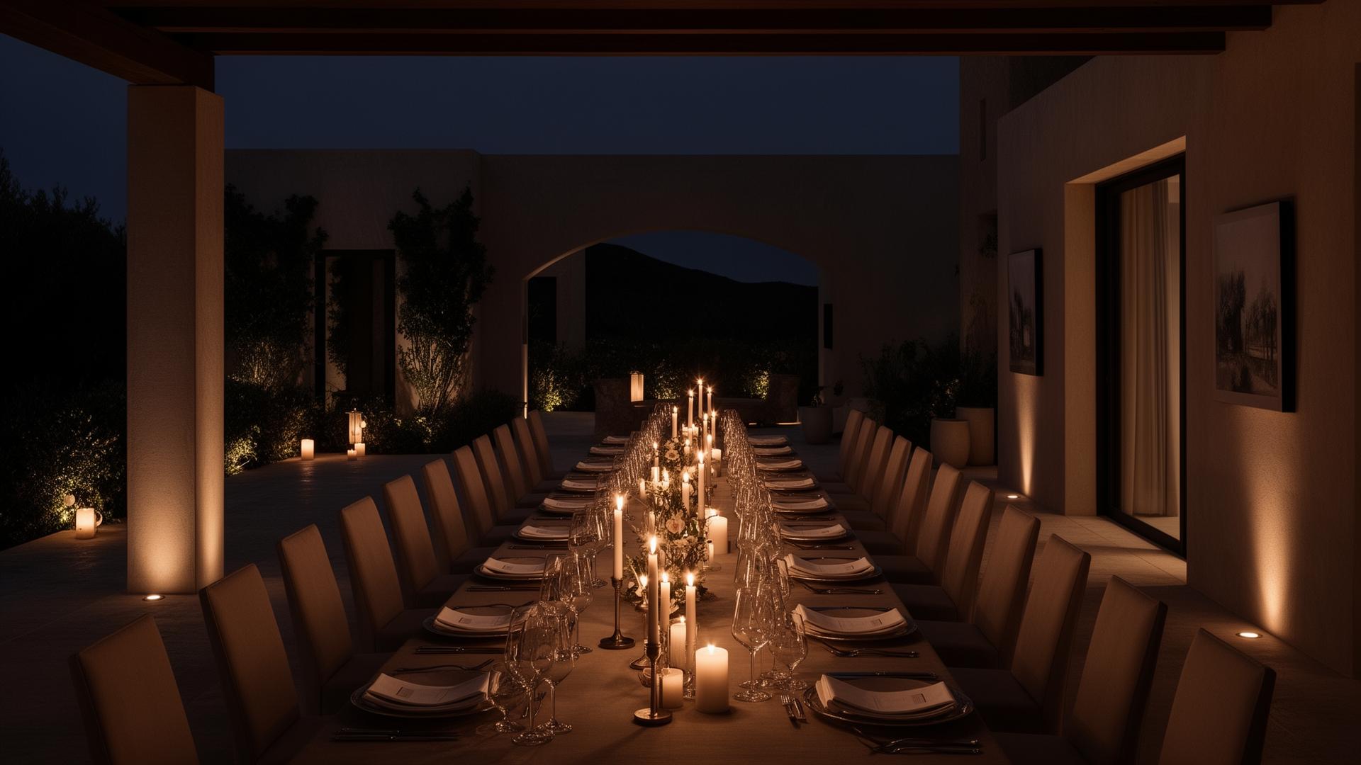 Private candlelit corporate dinner at MOLO
